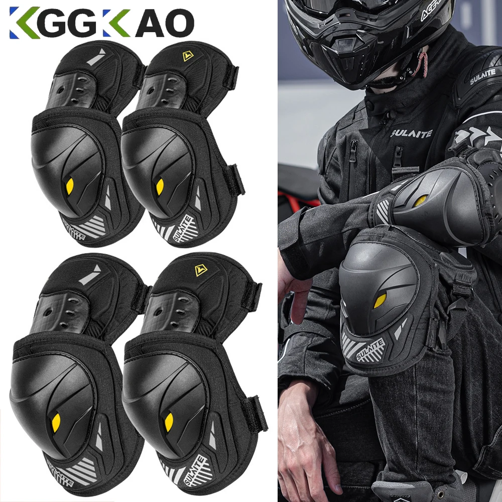 Mountain Biking Knee And Elbow Pads - 1쌍 전기 자전거 오토바이 무릎 보호대