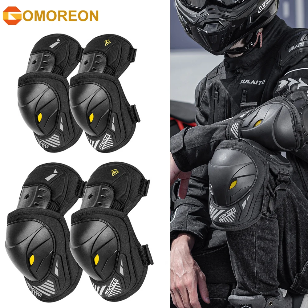 GOMOREON 1쌍 오토바이 전기 자전거 무릎 팔꿈치 - Mountain Biking Knee And Elbow Pads 리뷰 및 가격