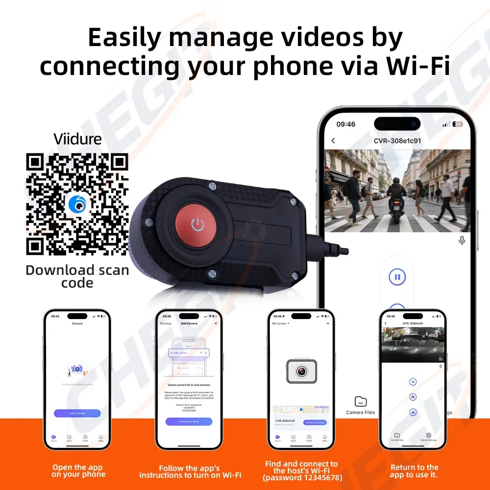 오토바이 DVR 2K HD WiFi 방수 IP66 미니 - Mountain Biking Videos 리뷰 및 가격