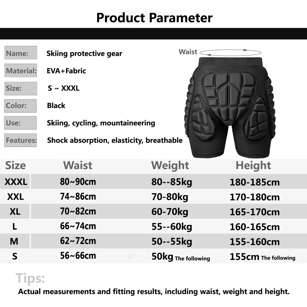 새로운 스키 반바지 스케이트 엉덩이 보호대 스키 스노우 - Mountain Biking Knee And Elbow Pads 리뷰 및 가격