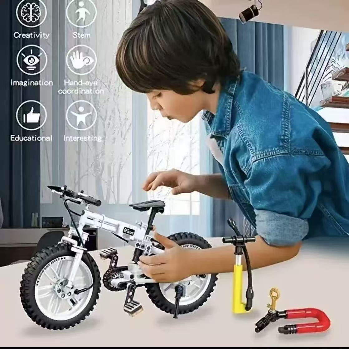 246PCS 자전거 산악 자전거 빌딩 블록 모델 기술  - Mountain Biking Holidays 리뷰 및 가격