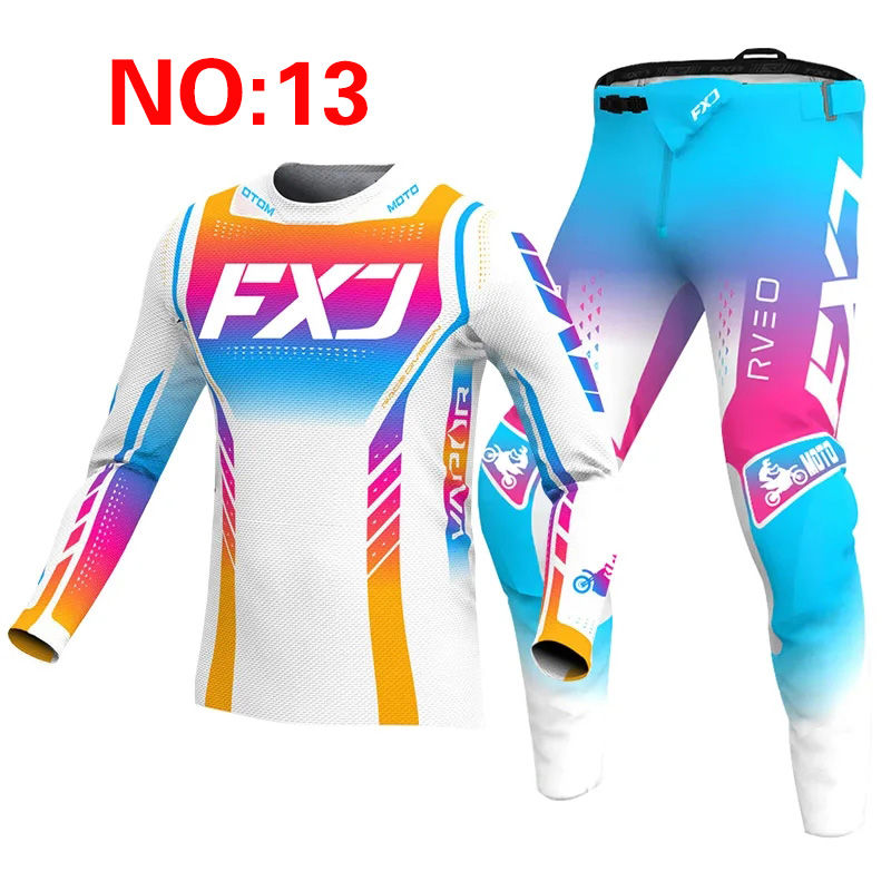 새로운 2025 FXJ 핑크 엔듀로 모토크로스 기어 세 - Mountain Biking Videos 리뷰 및 가격
