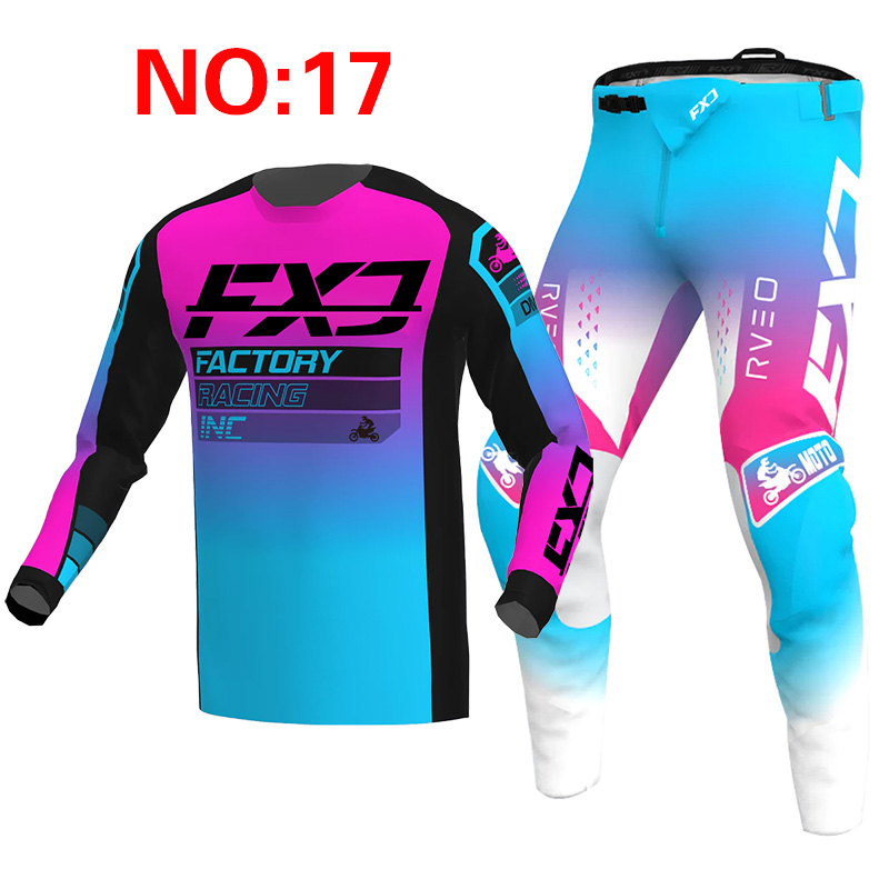 새로운 2025 FXJ 핑크 엔듀로 모토크로스 기어 세 - Mountain Biking Videos 리뷰 및 가격